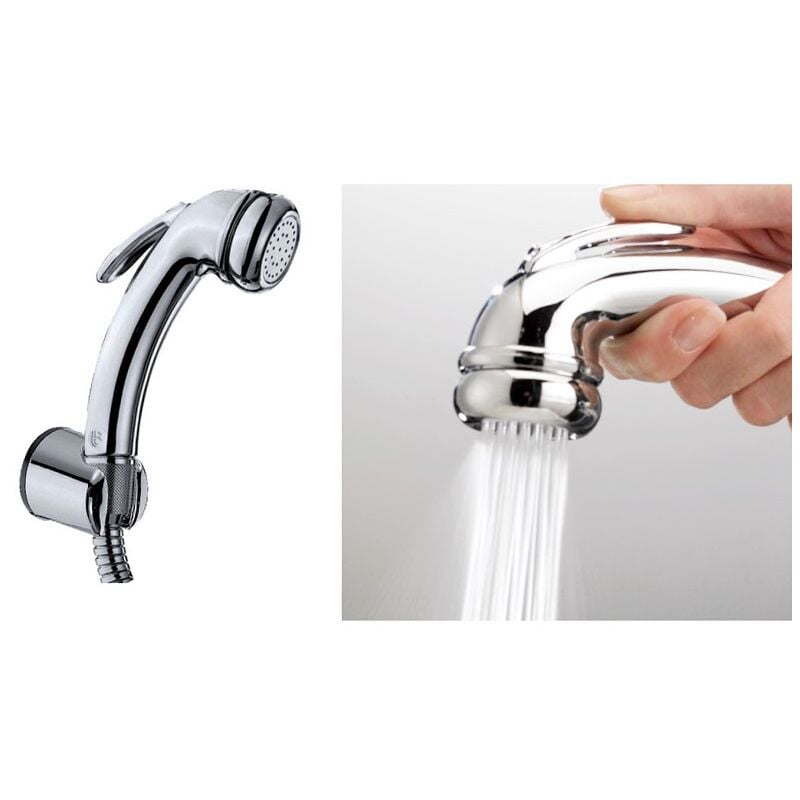 foto del prodotto bossini patty kit doccetta con supporto fisso e flessibile 125 cm, finitura cromo, 1 getto c03075b00030004