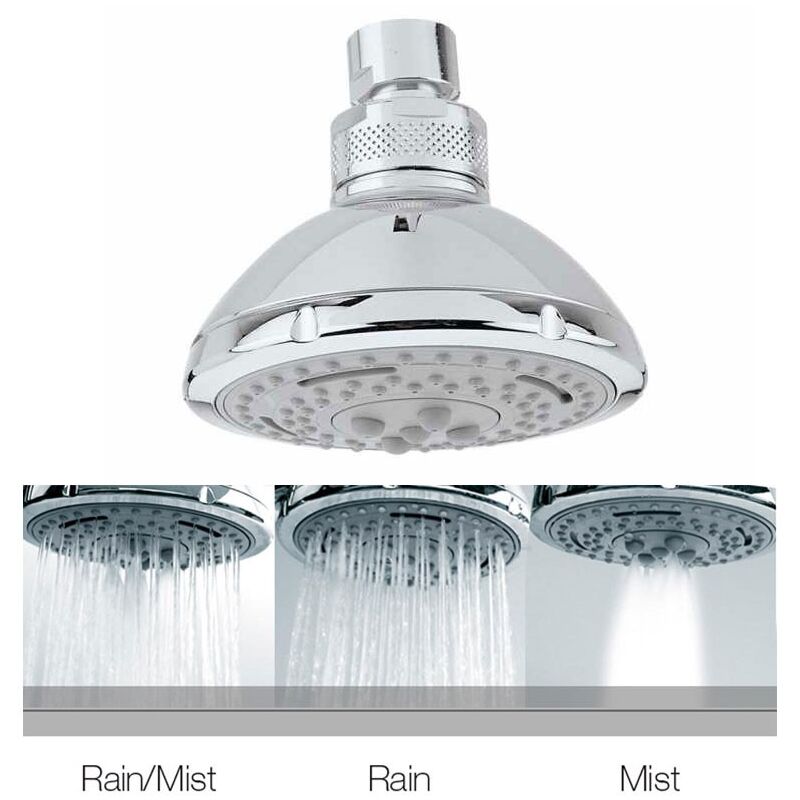 foto del prodotto bossini soffione duetto neb autopulente tre getti con snodo 1 2 f i00132000030004