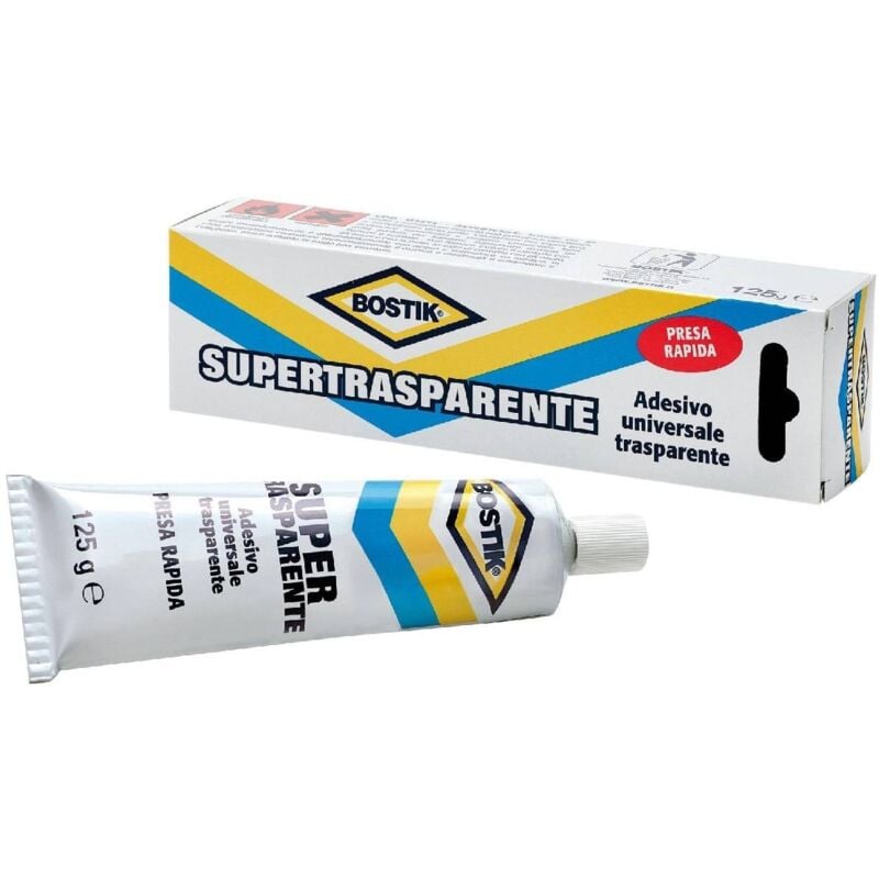 foto del prodotto bostik adesivo supertrasparente universale a contatto incolore a presa rapida resistente 125 gr 1 pezzo