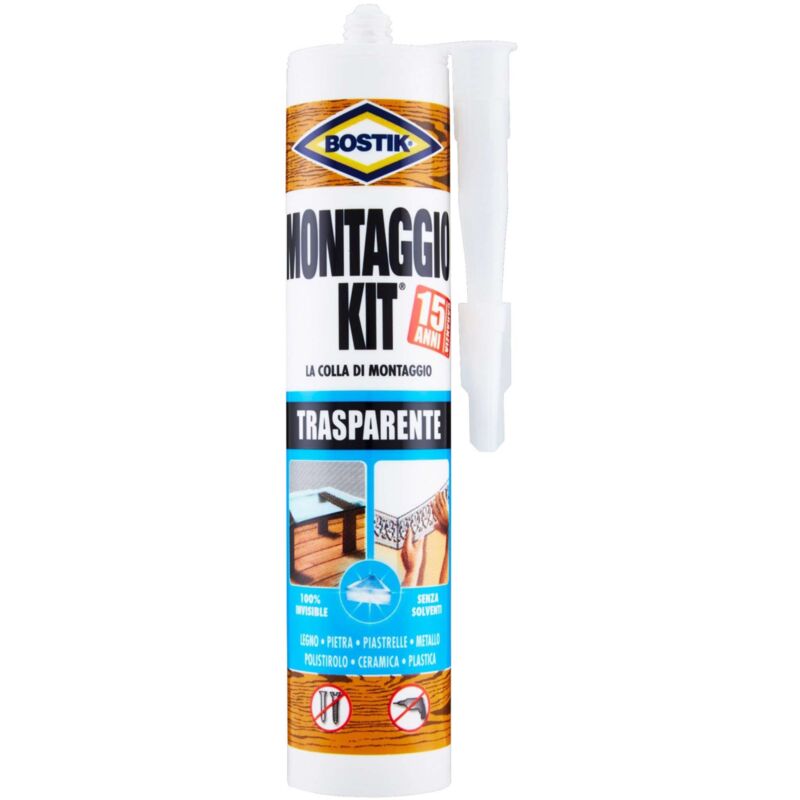 foto del prodotto bostik cartuccia montaggio kit trasparente 310 g
