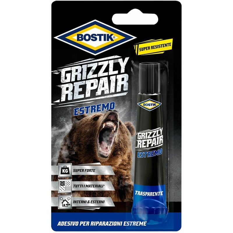 foto del prodotto bostik grizzly repair x tessuto, pelle, sughero, metallo, vetro, plastica, gomma