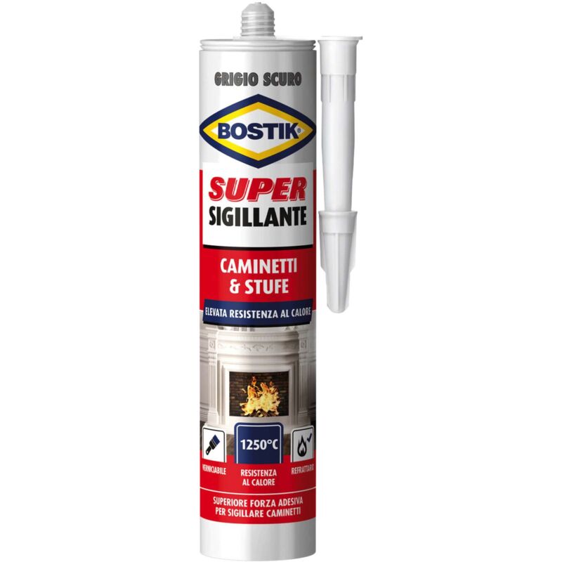 foto del prodotto bostik mastice caminetti stufe cartuccia 530 g