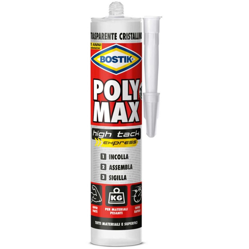 foto del prodotto bostik polymax high tack cartuccia cristal 300 g
