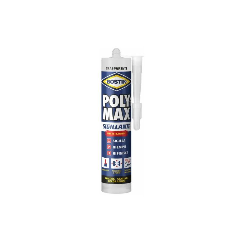 foto del prodotto bostik polymax sigillante 280 ml trasparente cart