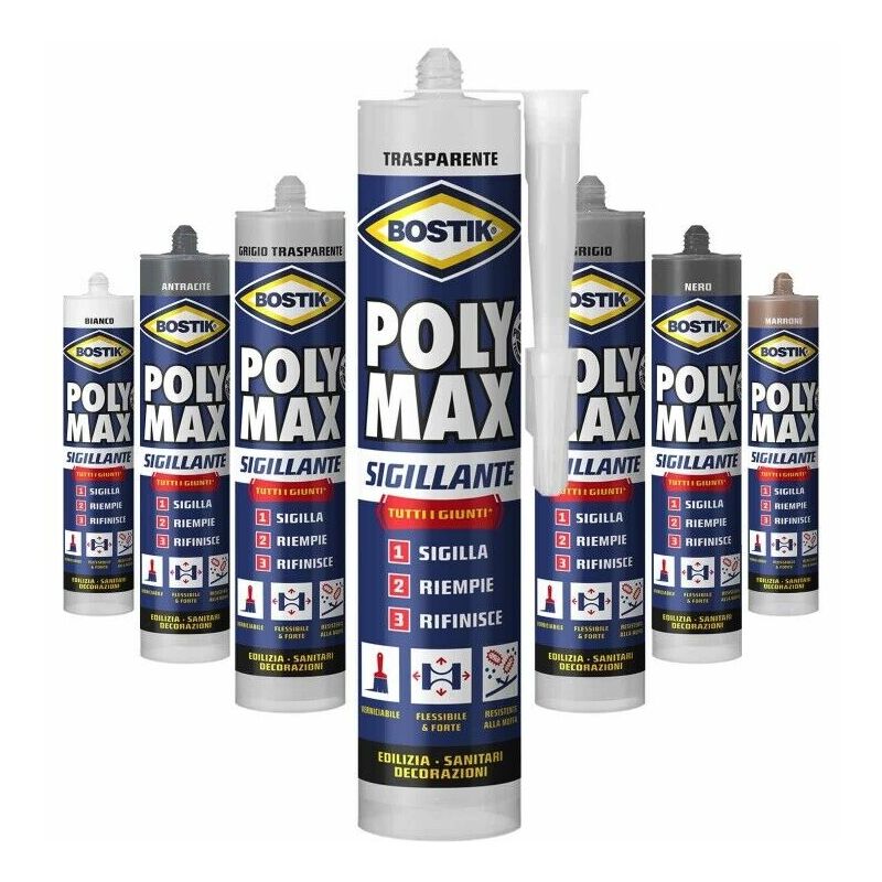 foto del prodotto bostik polymax sigillante versatile e resistente per interni ed esterni poly max sigillante antracite