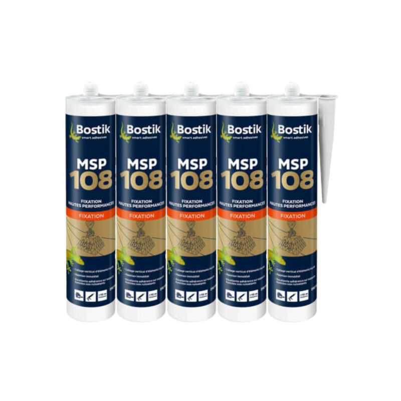 foto del prodotto bostik sigillante 108 msp fissa tecnopolimeri bianco x5