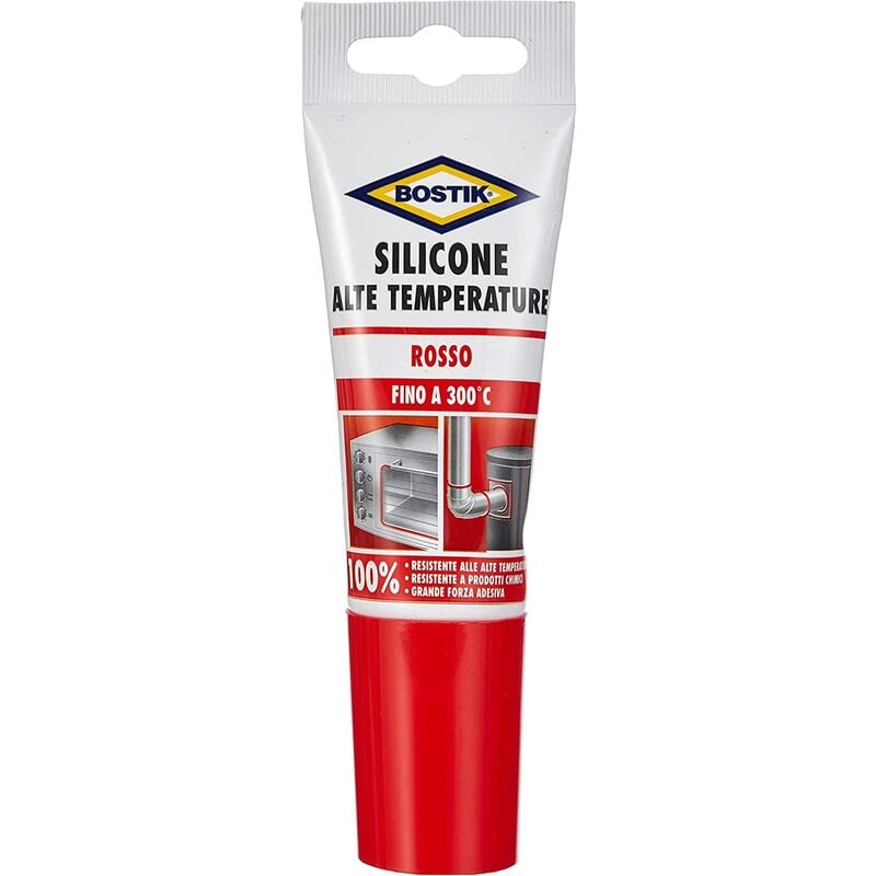 foto del prodotto bostik silicone alte temperature rosso da 60 c a 200 c, fer 386388