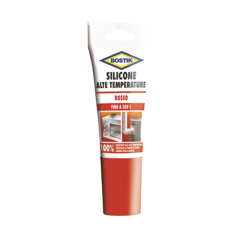 foto del prodotto bostik silicone alte temperature rosso ml.60