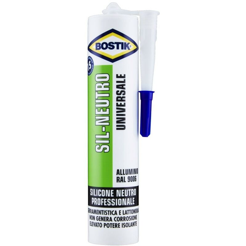 foto del prodotto bostik silicone neutro professionale silicone neutro alluminio ral 9006