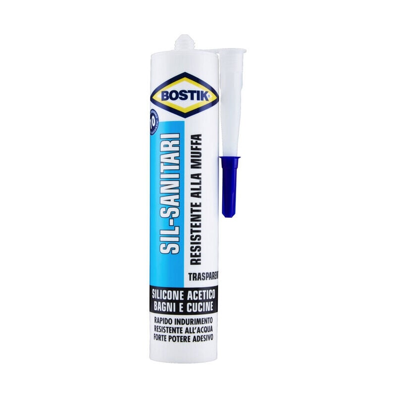 foto del prodotto bostik silicone sanitari trasparente 280ml. prezzo per 1 pezzo.