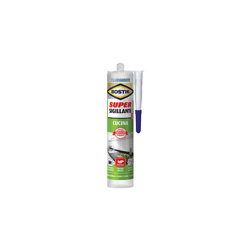 foto del prodotto bostik silicone super sigillante cucina trasparente ml 300 k