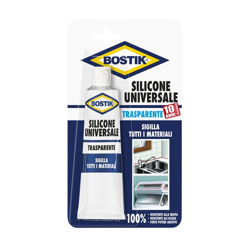 foto del prodotto bostik silicone trasparente ml.60. prezzo per 1 pezzo.