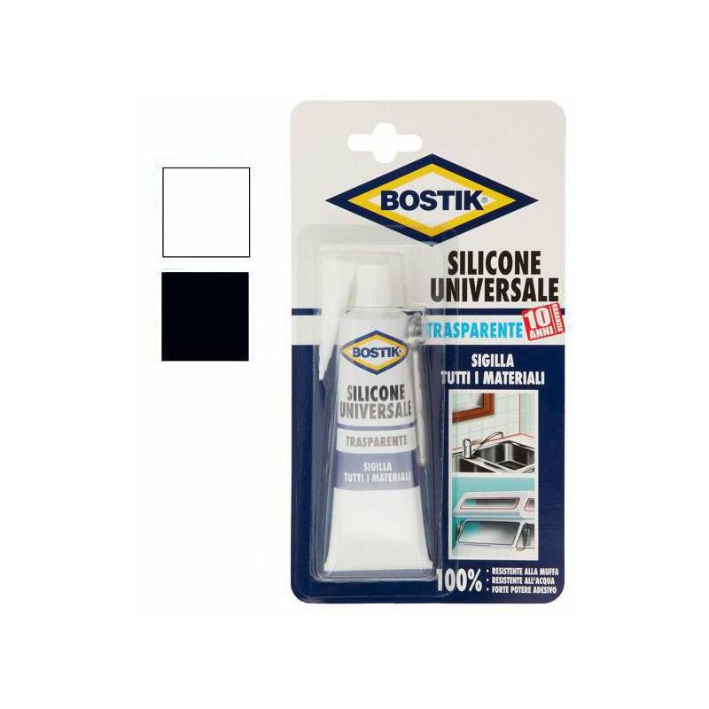 foto del prodotto bostik silicone trasparente sigillante universale acetico antimuffa 60ml