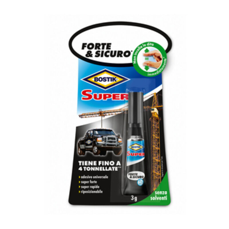foto del prodotto bostik super forte sicuro 3 gr.. prezzo per 1 pezzo.