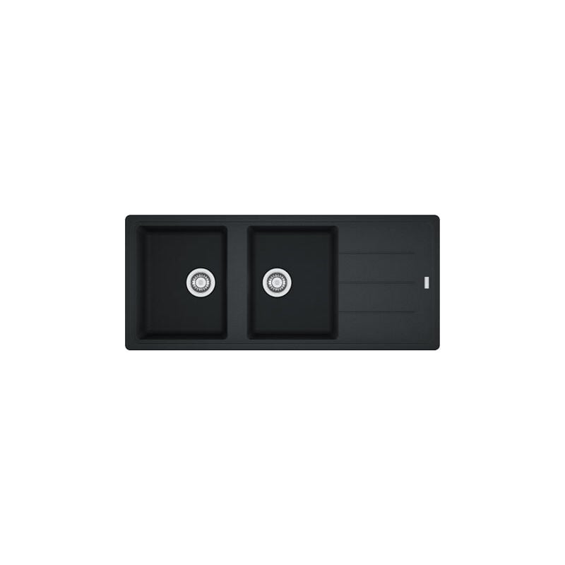 foto del prodotto boston bfg 621. colore del prodotto nero, numero di vasche per lavello 2 ciotole, dimensioni prima vasca lxl 340 x 420 mm. larghezza 1160 mm,