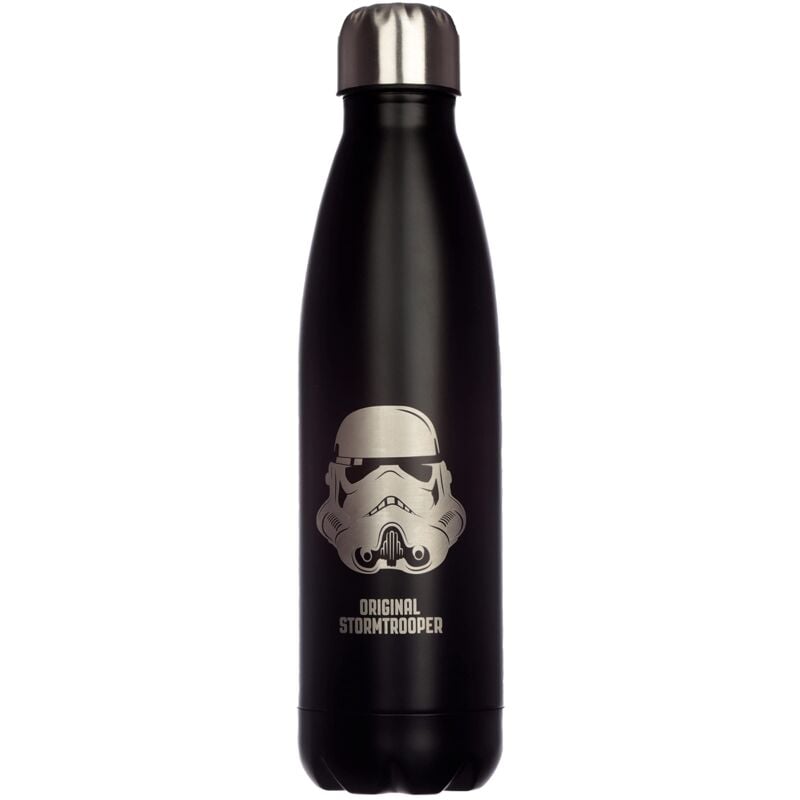 foto del prodotto bot113, bottiglia termica in acciaio 500 ml stormtrooper nero puckator