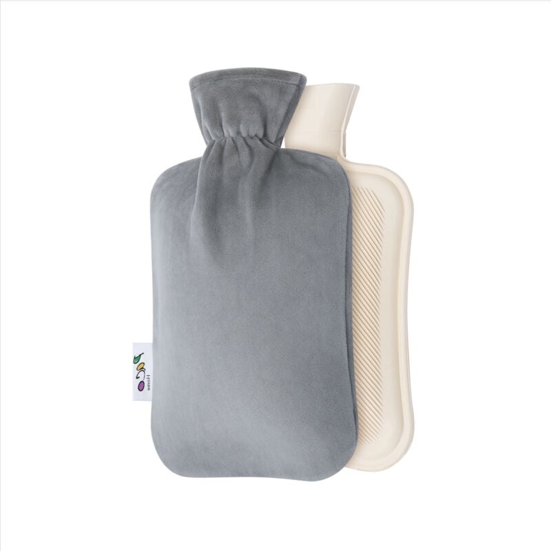 foto del prodotto botella de agua caliente funda fleece grande 2 l para cama ni os adultos suave beige 1, 2 litri paco home