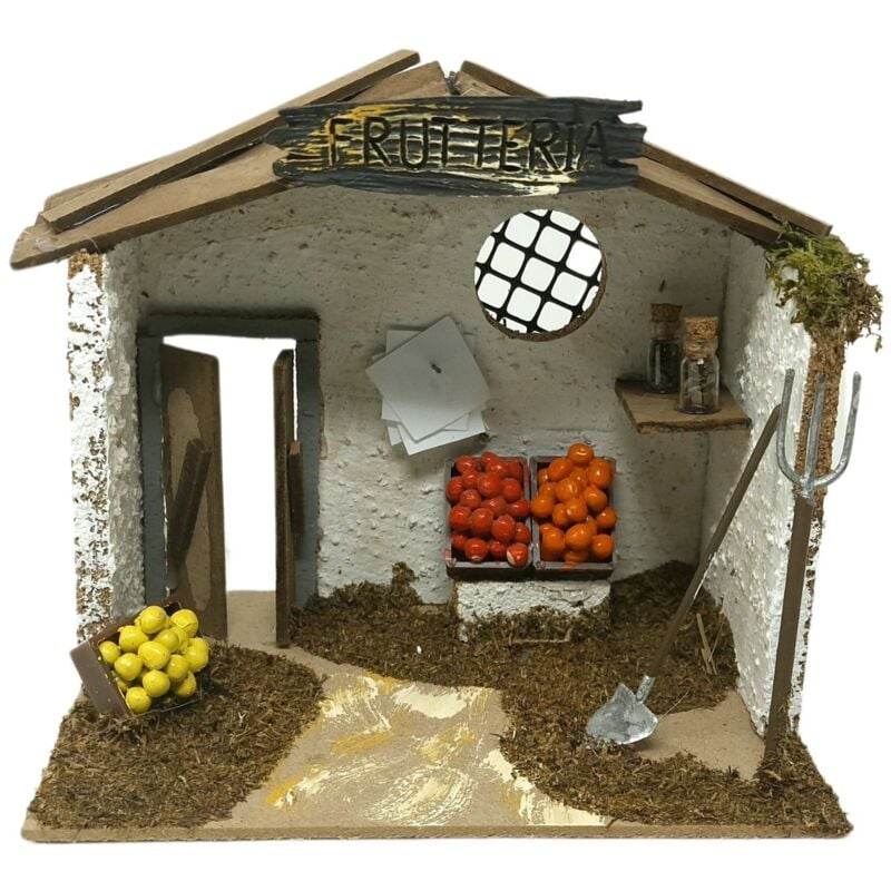foto del prodotto bottega scena per presepe frutteria 20x14 cm 11663