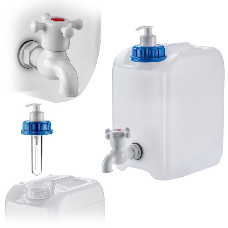 foto del prodotto bottiglia d acqua per dispenser di bolle di sapone liquido per lavello 5l con rubinetto kadax