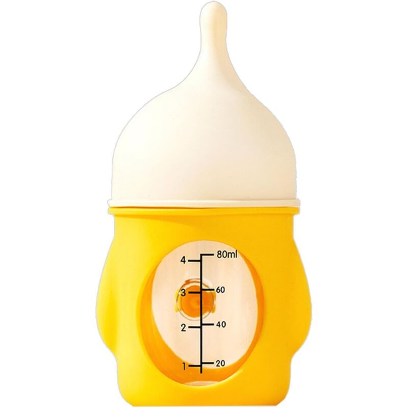 foto del prodotto bottiglia per cuccioli, bottiglia per gattini, materiale in silicone, antiscivolo, resistente alle alte temperature, bottiglia anti soffocamento per