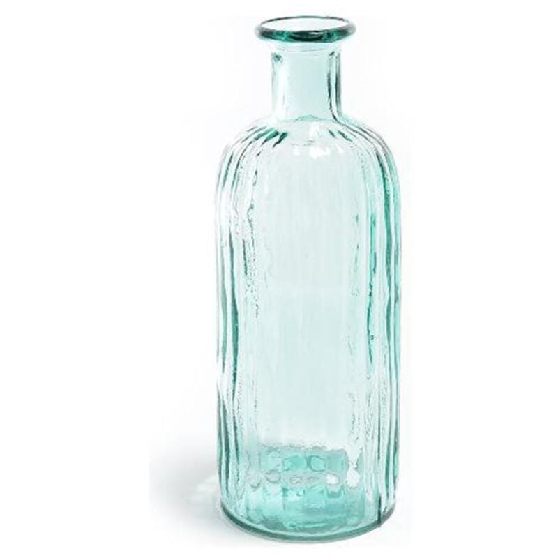 foto del prodotto bottiglia rigata in vetro trasparente per fiori 12 x h 35 cm