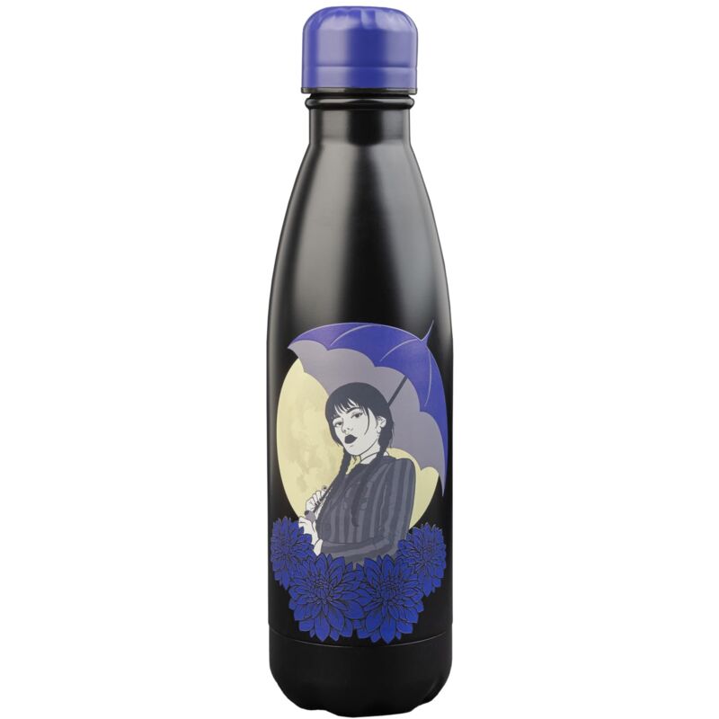 foto del prodotto bottiglia termica mercoled addams 500 ml borraccia termica a doppia parete in acciaio inox, chiusura ermetica e bpa free, ideale come mercoled 
