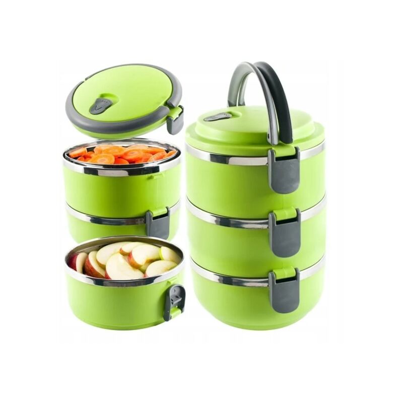 foto del prodotto bottiglia termica per cibo, contenitore termico portatile da 2,1 l per turismo