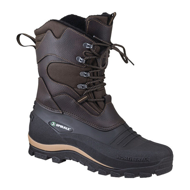 foto del prodotto bottines d hiver lacets bernd taille 44 marron noir doublure fausse fourrure spirale