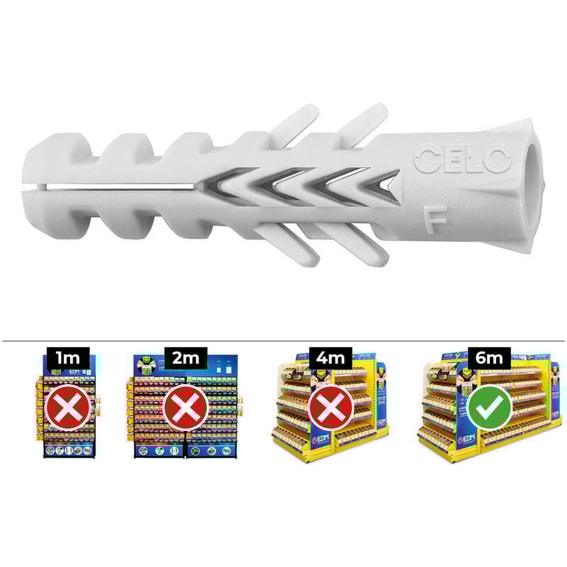 foto del prodotto bottone di nylon anti mossa 12x60mm 25 unit fissazione leggera e media