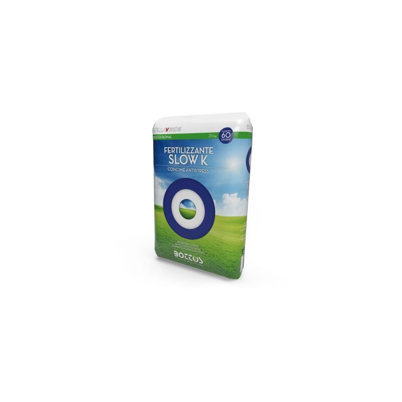 foto del prodotto bottos slow k 13 5 20 2 mgo concime fertilizzante prato antistress da 25 kg