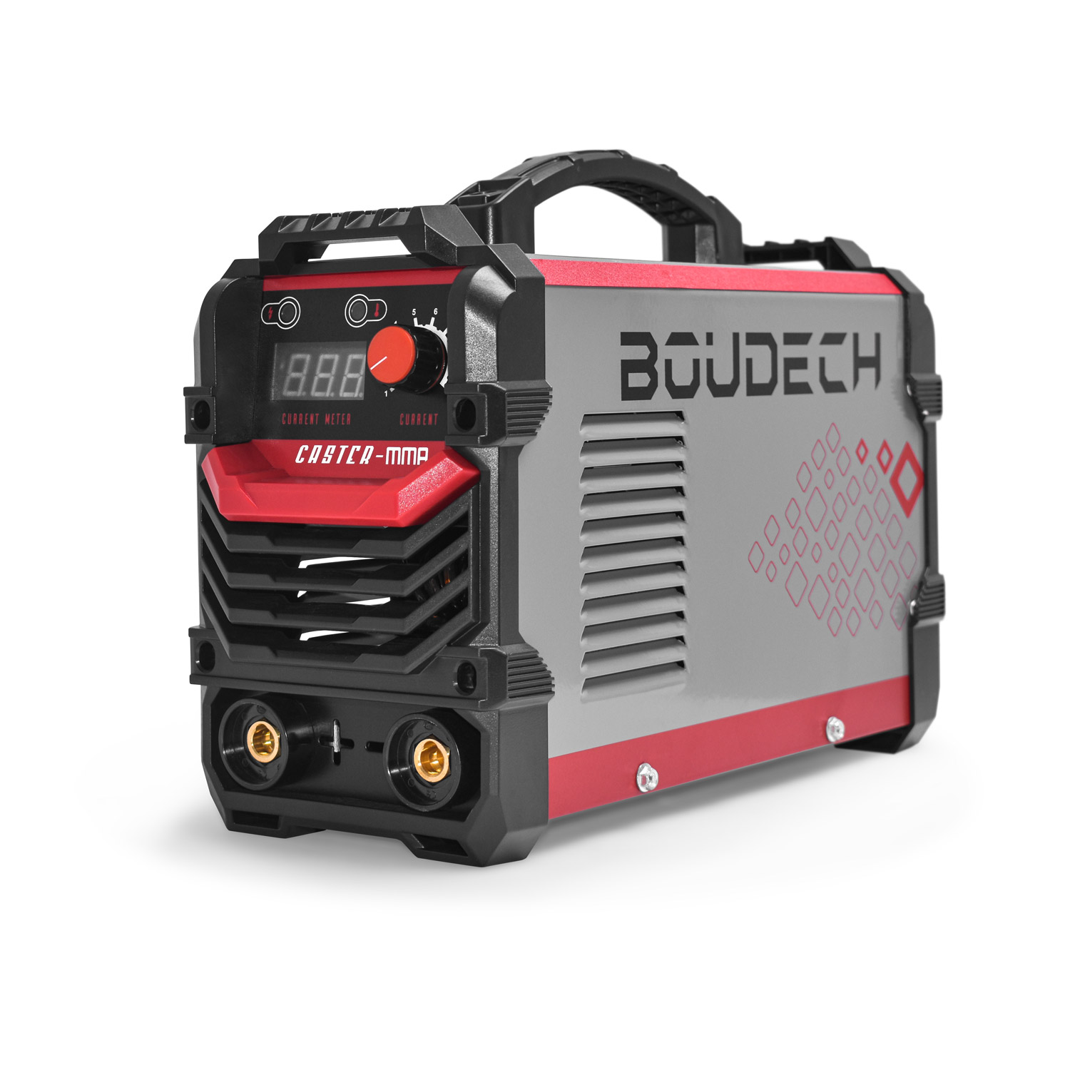 foto del prodotto boudech caster mma saldatrice ad inverter 200amp con tecnologia igbt. leggera, sicura ed affidabile, dotata di controllo a circuito chiuso. fornita