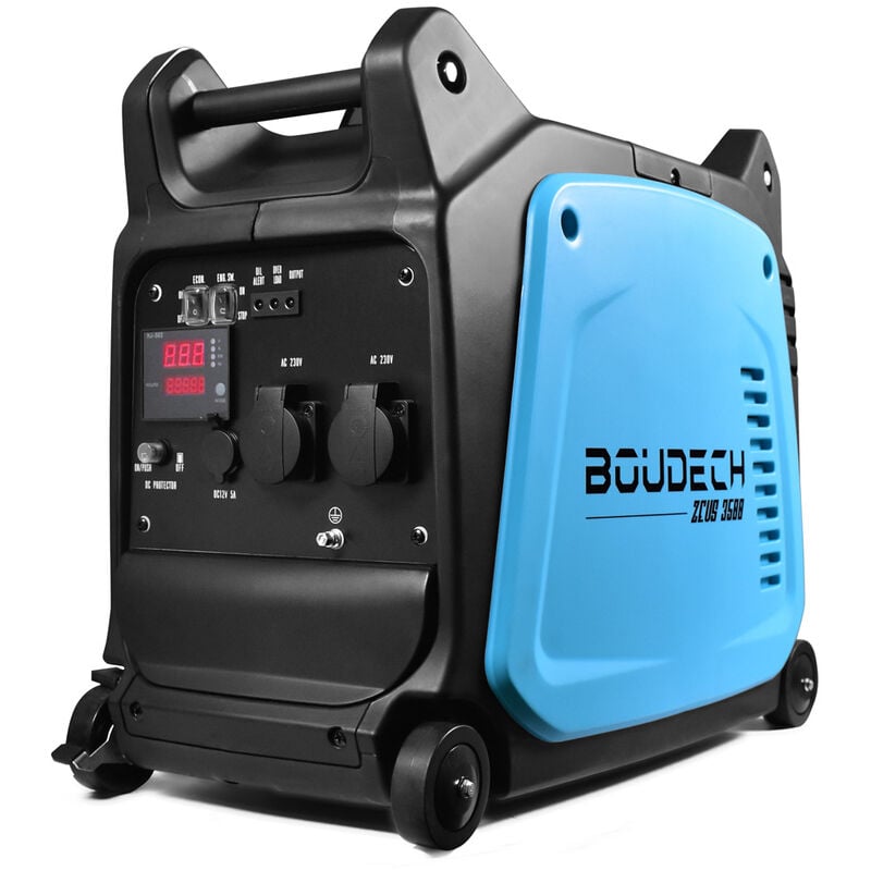 foto del prodotto boudech zeus 3500 generatore digitale ad inverter professionale da 3kw 6hp con motore ohv 4 tempi 152cc gruppo elettrogeno a risparmio energetico
