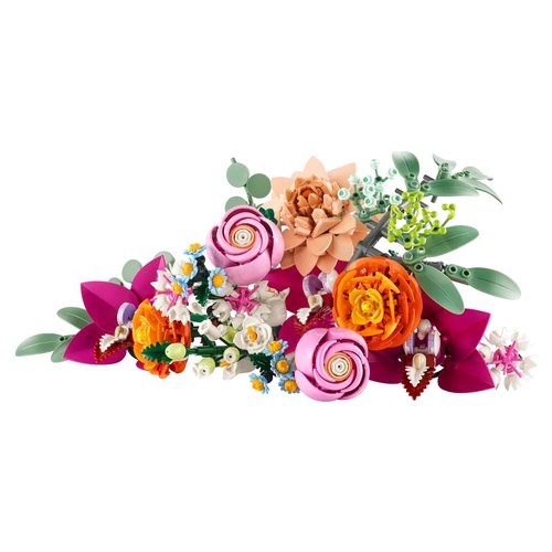 foto del prodotto bouquet di fiori rosa lego 10342 botanicals
