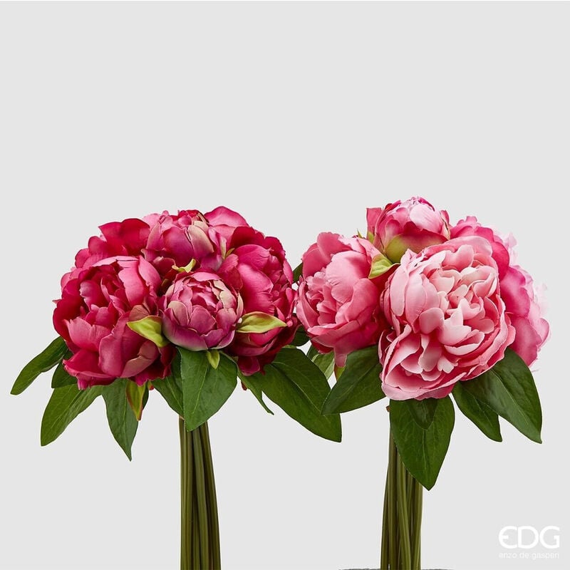 foto del prodotto bouquet di peonie con boccioli 1 pezzo olis fucsia 25cm assortito edg