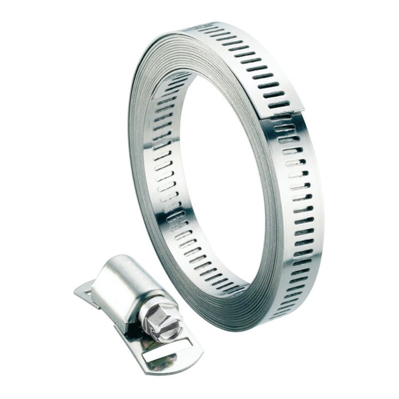 foto del prodotto boutt kit fascette traforate per serraggio continuo 3 metri in acciaio inox, l. 13 mm