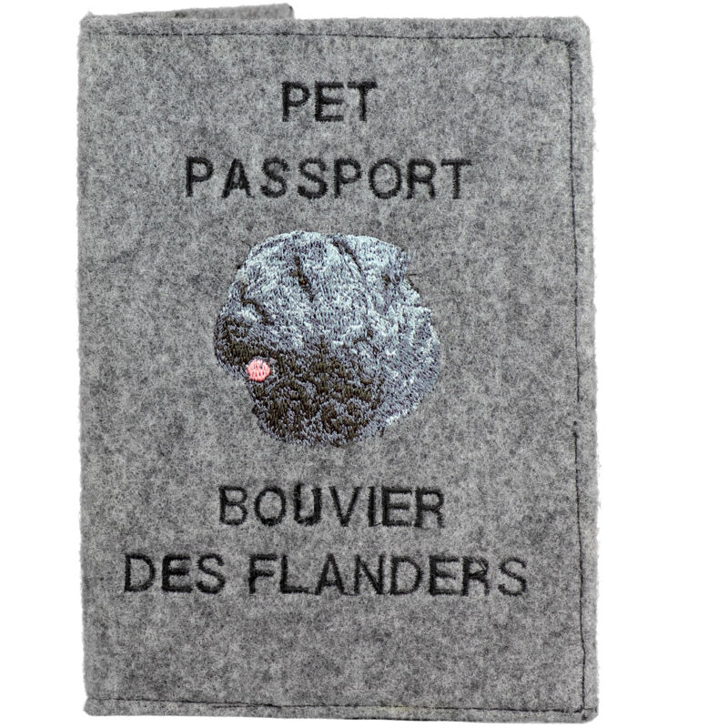 foto del prodotto bouvier des flandres portapassaporto per cani, portadocumenti, regalo per viaggiatori di art dog
