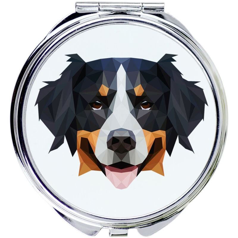foto del prodotto bovaro bernese specchio con foto e scritta geometrica di art dog