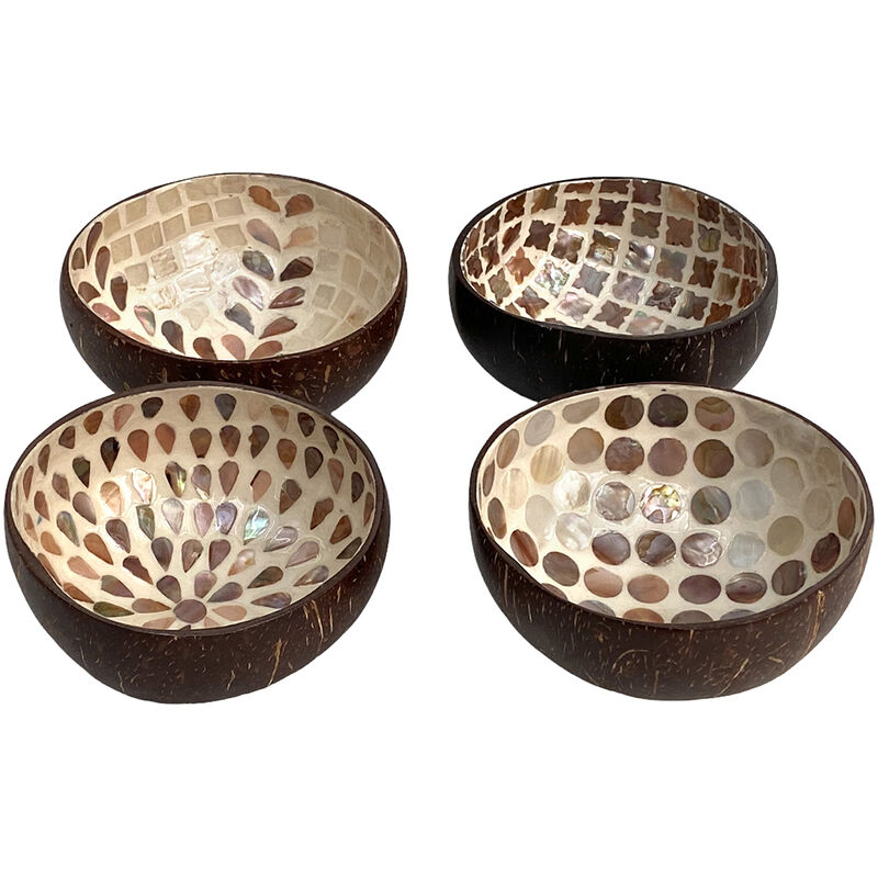 foto del prodotto bowl 4 u vassoi brown bol 6x14x14cm signes grimalt