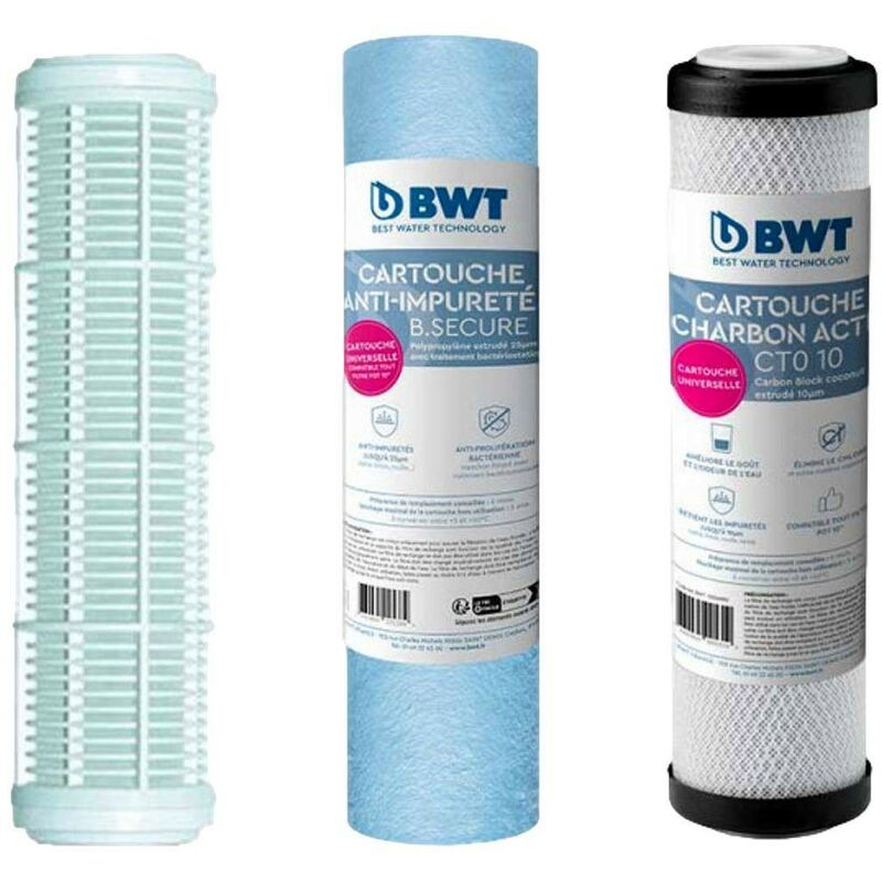 foto del prodotto box 3 cartucce di ricambio per filtro pioggia 95 m 25 m 10 m cartuccia filtro acqua piovana