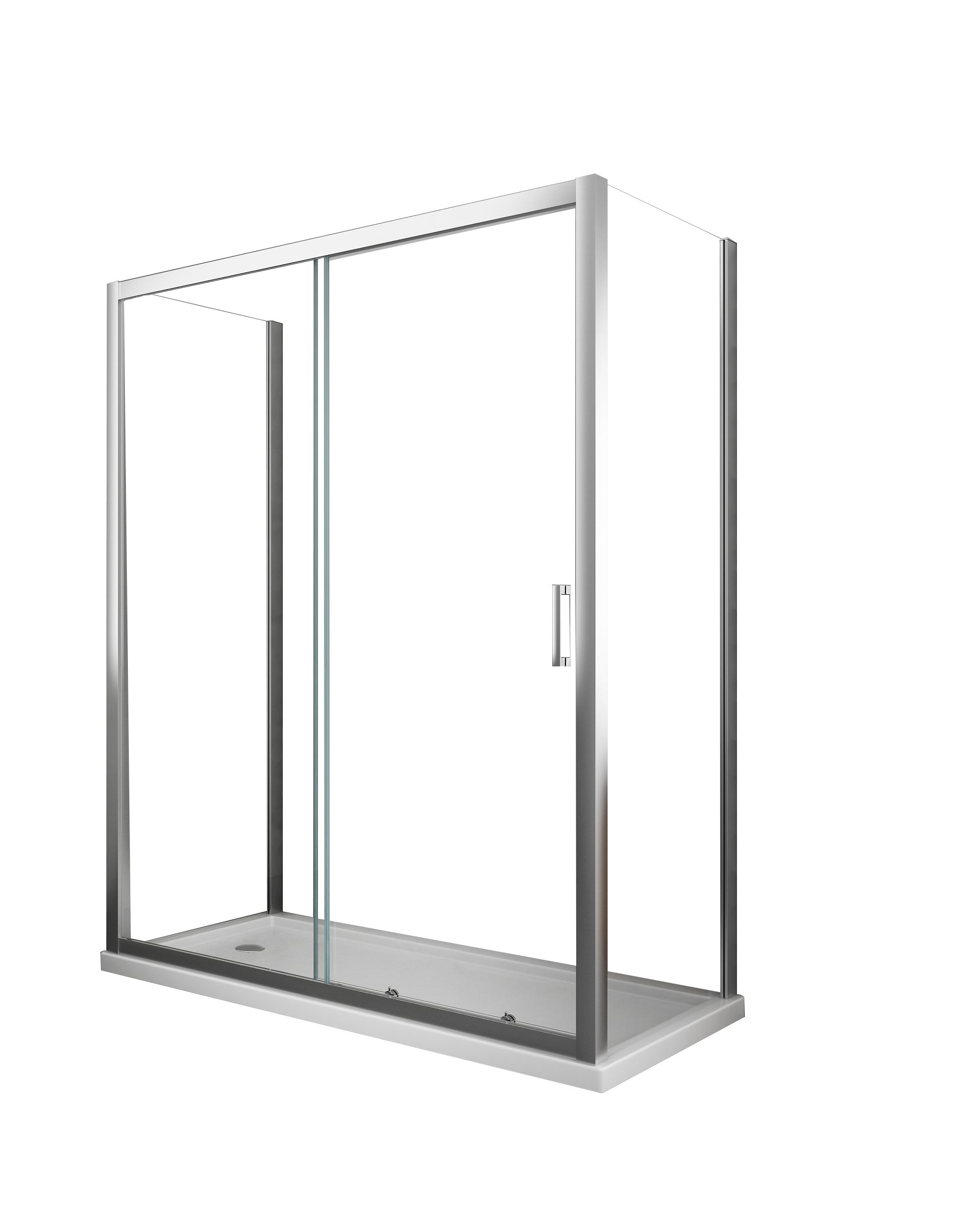 foto del prodotto box cabina doccia 3 lati 2 fissi e uno scorrevole 77,5 80x165 170x77,5 80