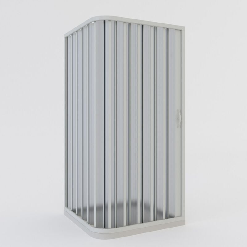 foto del prodotto box cabina doccia a soffietto in pvc cm h 185 con apertura laterale mod. aster 80x90 cm