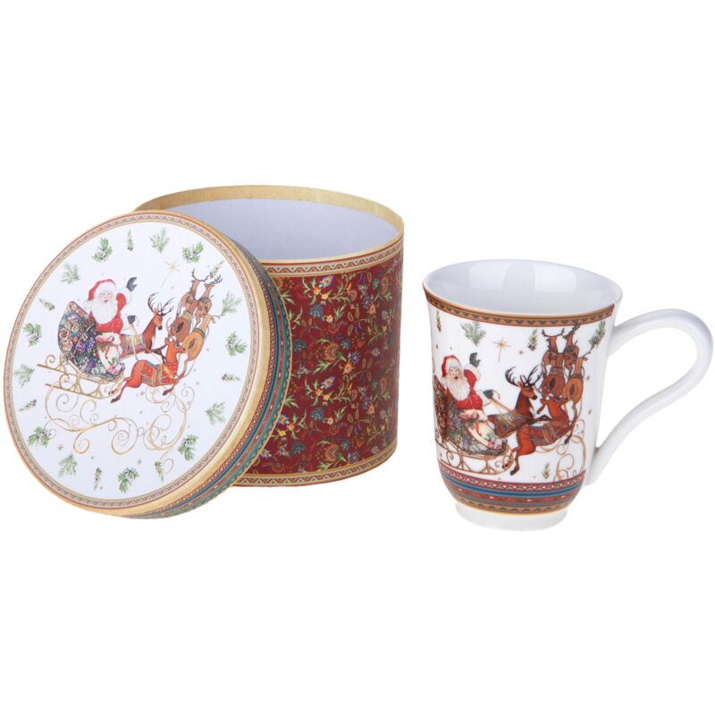 foto del prodotto box con tazza in ceramica per decorazioni natalizie interne