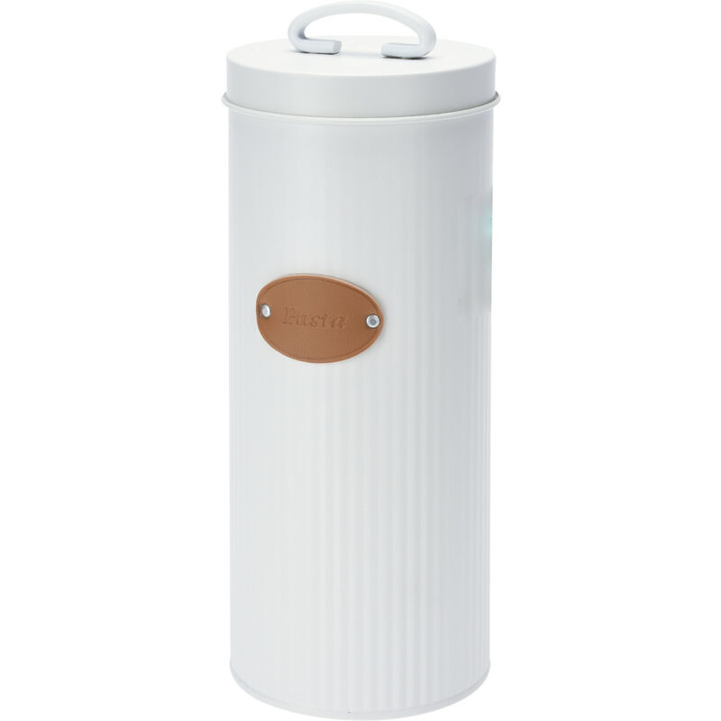 foto del prodotto box contenitore per pasta in metallo 11x27cm bianco