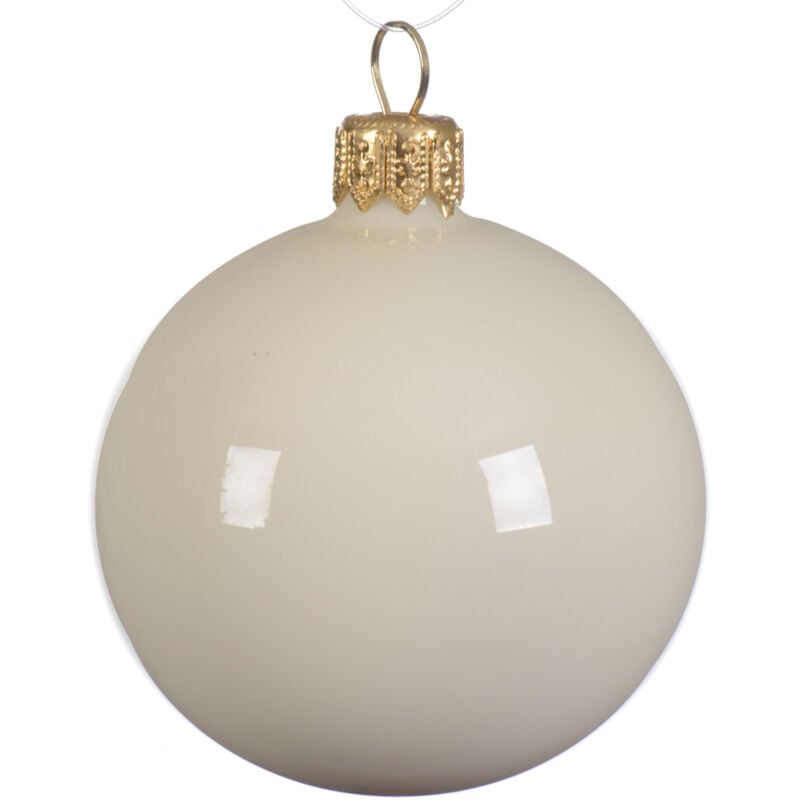 foto del prodotto box da 4 palline di natale bianco latte 10 cm