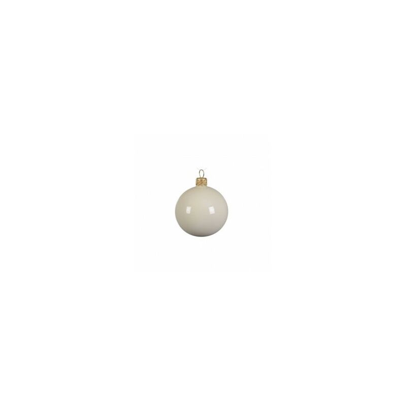 foto del prodotto box da 6 palline a sfera natalizia in vetro bianco latte 6 cm