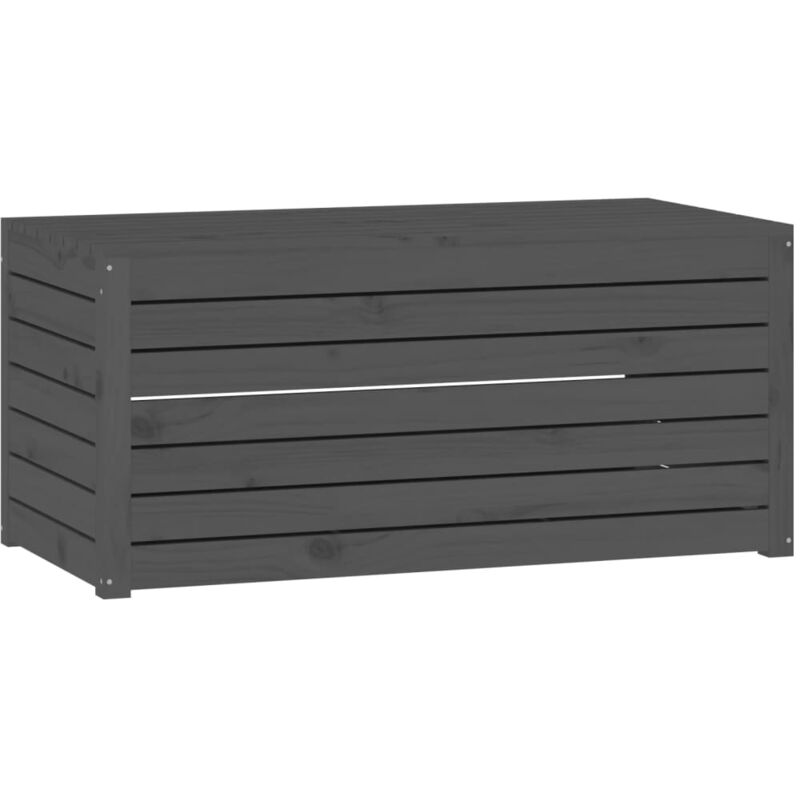 foto del prodotto box da giardino 101 x 50,5 x 46,5 cm in legno massello di pino grigio