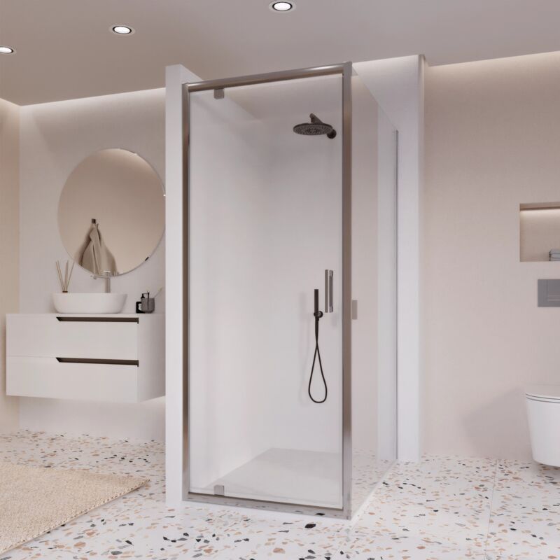 foto del prodotto box doccia 2 lati porta battente trasparente h195 adele, misura 70x80