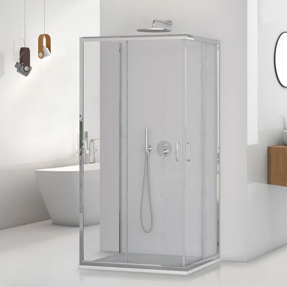 foto del prodotto box doccia 3 lati 70 cm doppio scorrevole trasparente h 195 cm tay