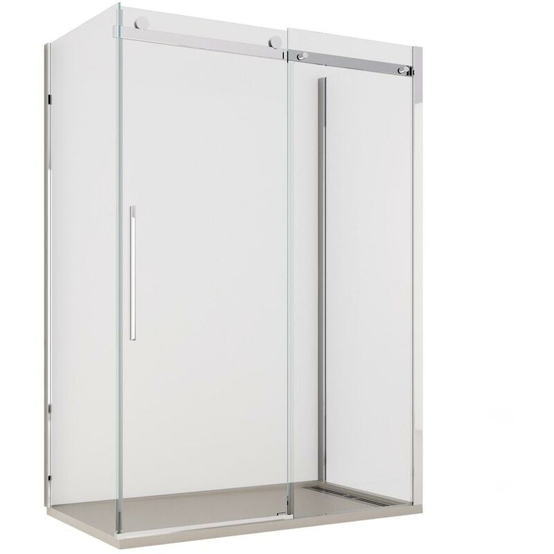 foto del prodotto box doccia 3 lati 70x120x70 cm 1 anta scorrevole in cristallo trasparente 8mm h195 bonussi alina