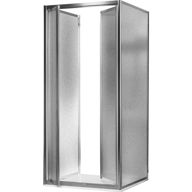 foto del prodotto box doccia 3 lati 70x75x70 cm 2 ante battenti in cristallo opaco 4-6mm h185 fosterberg skagen trio